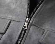 Men's Grey Zip Jacket - Timeless Winter Style