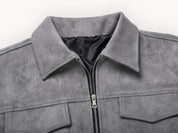 Men's Grey Zip Jacket - Timeless Winter Style
