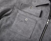 Men's Grey Zip Jacket - Timeless Winter Style