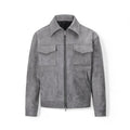 Men's Grey Zip Jacket - Timeless Winter Style