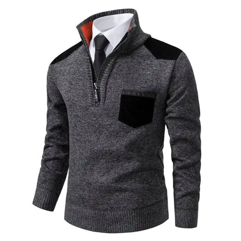 Men's Half Zip Sweater – Fine Knit Crewneck