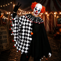 Men's Halloween Clown Costume – Poncho Cape & Gloves