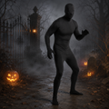 Men's Halloween Invisibility Full Body Costume with Head Cover