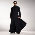 Men's Halloween Matrix Costume with Long Black Coat