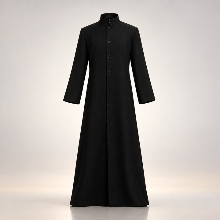 Men's Halloween Matrix Costume with Long Black Coat
