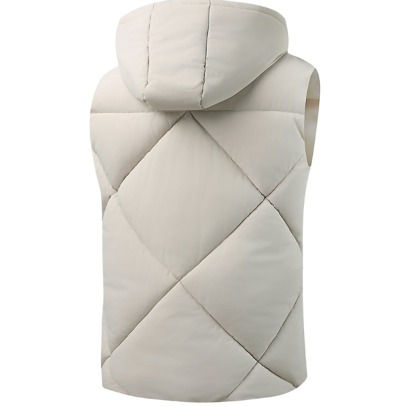 Men's Hooded Puffer Vest - Warm Winter Outdoor