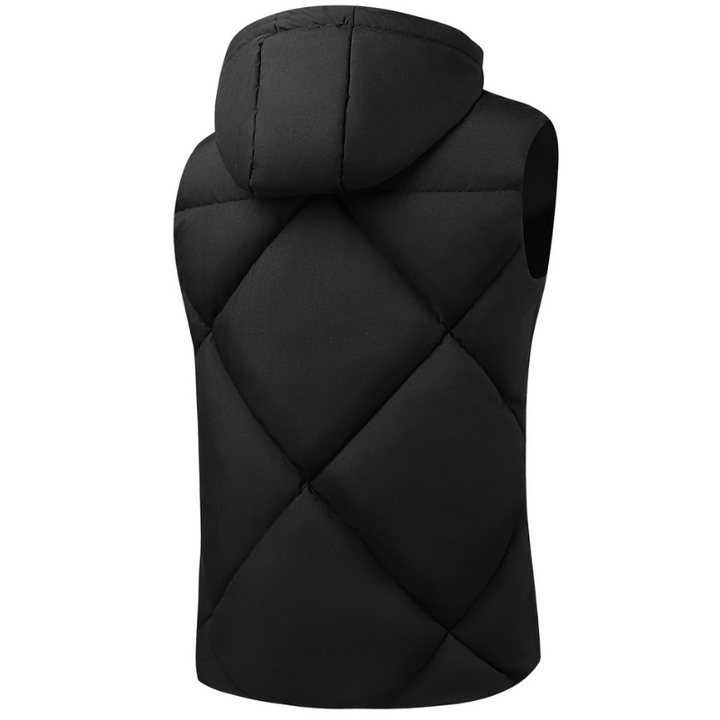 Men's Hooded Puffer Vest - Warm Winter Outdoor