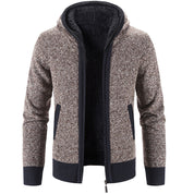Men's Hooded Vest with Fleece Lining - Warm & Stylish - Brown