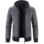 Men's Hooded Vest with Fleece Lining - Warm & Stylish - Dark Grey
