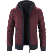 Men's Hooded Vest with Fleece Lining - Warm & Stylish - Red