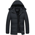 Men's Hooded Winter Jacket - Streamlined Warmth & Style