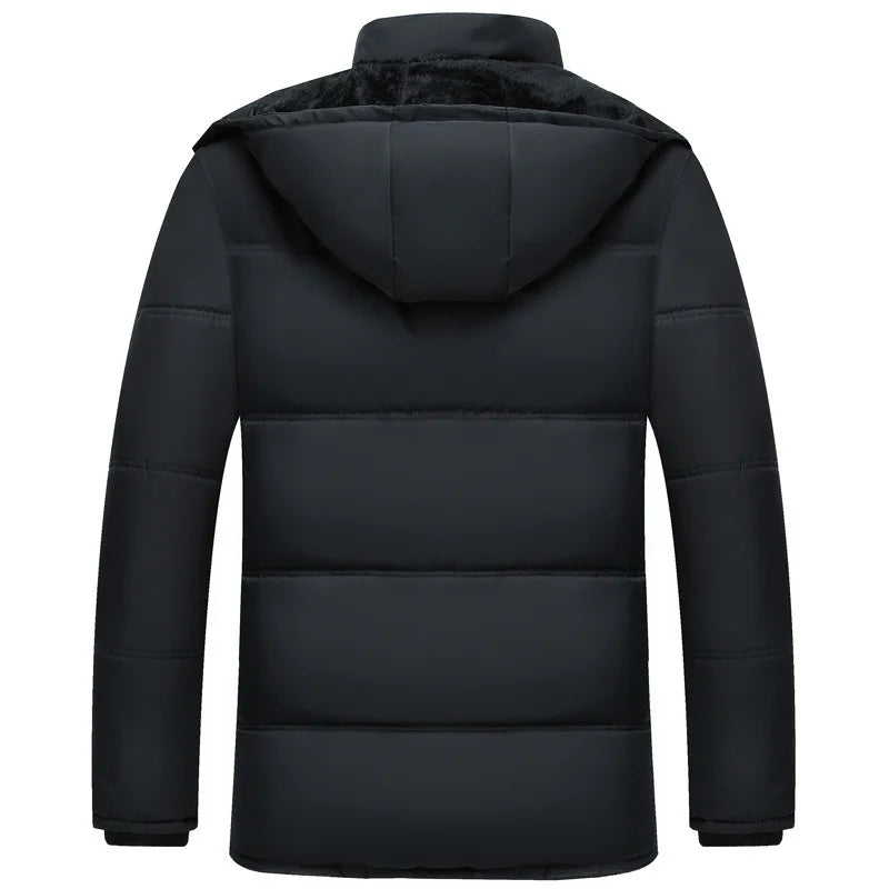 Men's Hooded Winter Jacket - Streamlined Warmth & Style