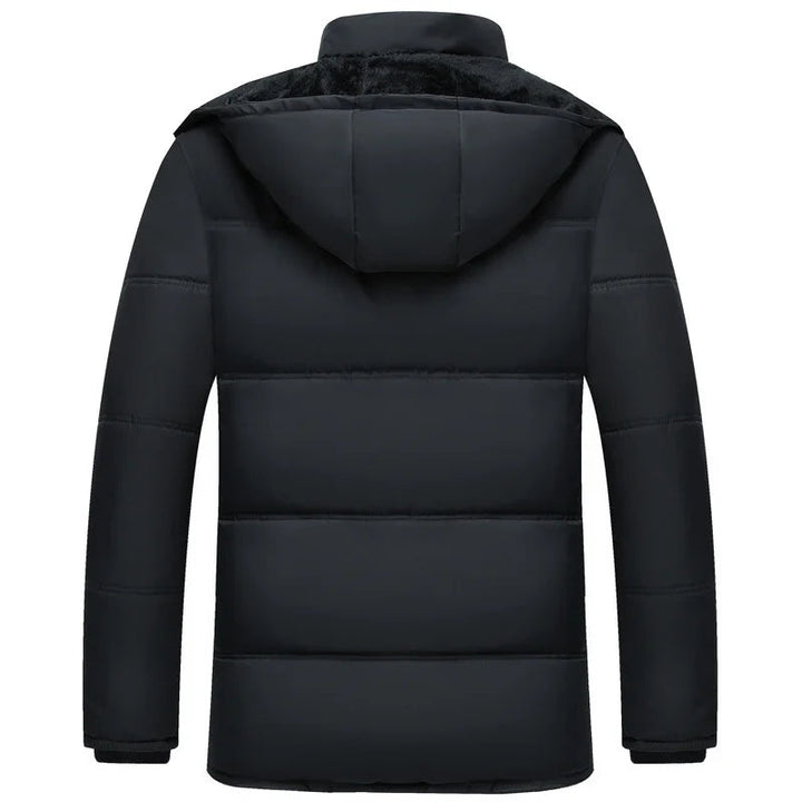 Men's Hooded Winter Jacket - Streamlined Warmth & Style