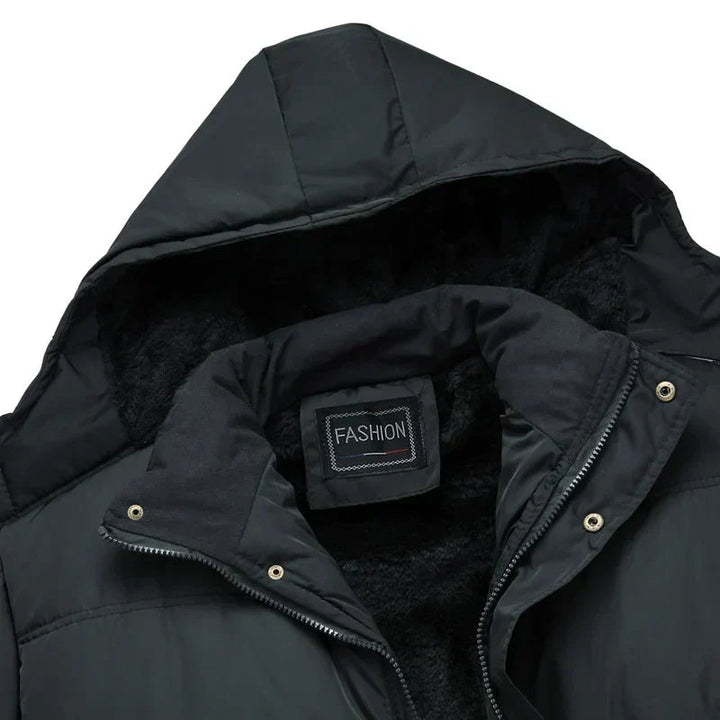 Men's Hooded Winter Jacket - Streamlined Warmth & Style