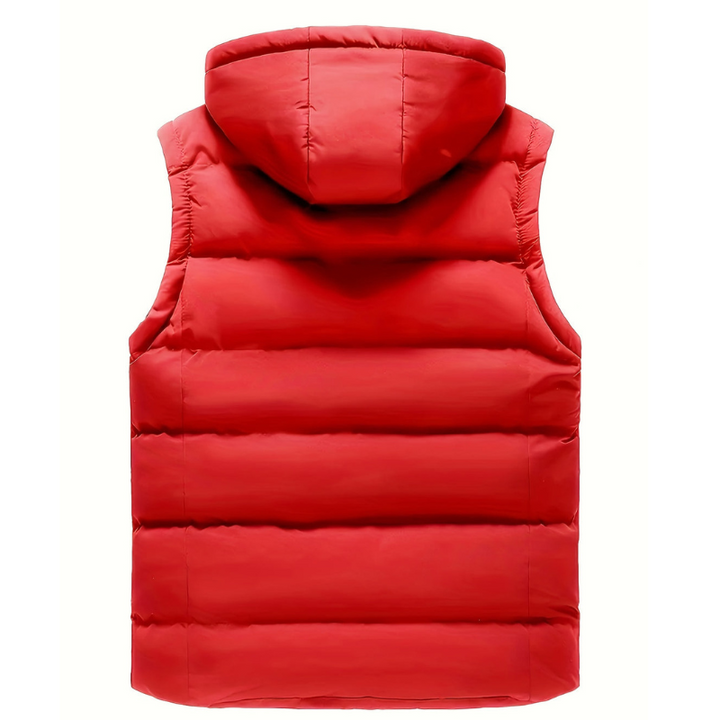 Men's Hooded Winter Vest - Lightweight Quilted Outdoor Bodywarmer