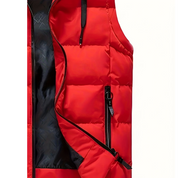 Men's Hooded Winter Vest - Lightweight Quilted Outdoor Bodywarmer