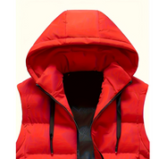 Men's Hooded Winter Vest - Lightweight Quilted Outdoor Bodywarmer