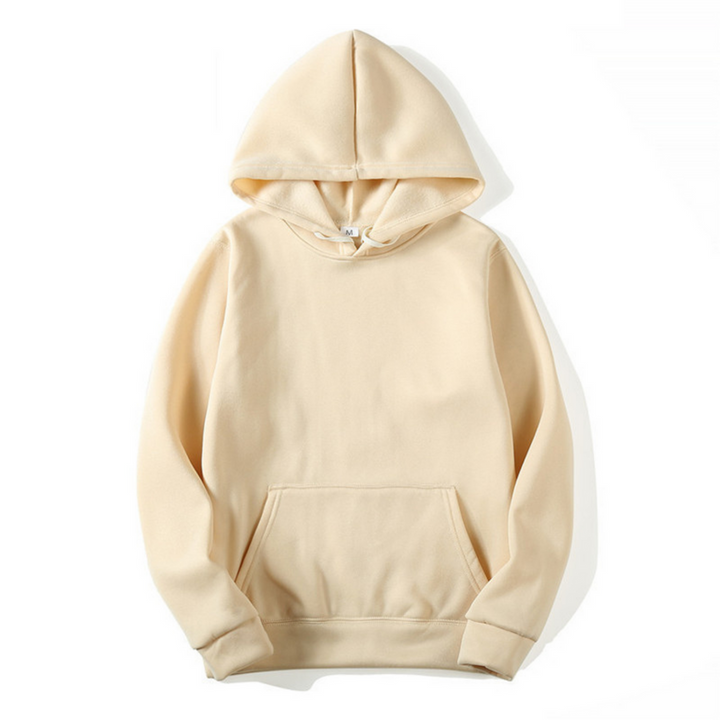 Men's Hoodie Sweatshirt - Comfort Fit - Beige
