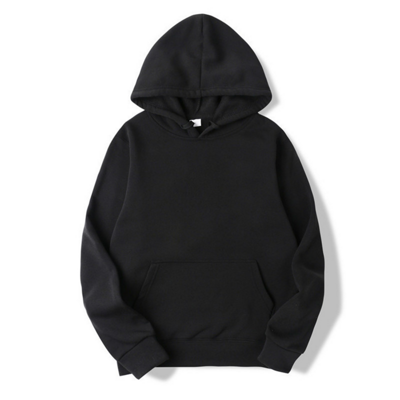 Men's Hoodie Sweatshirt - Comfort Fit - Black