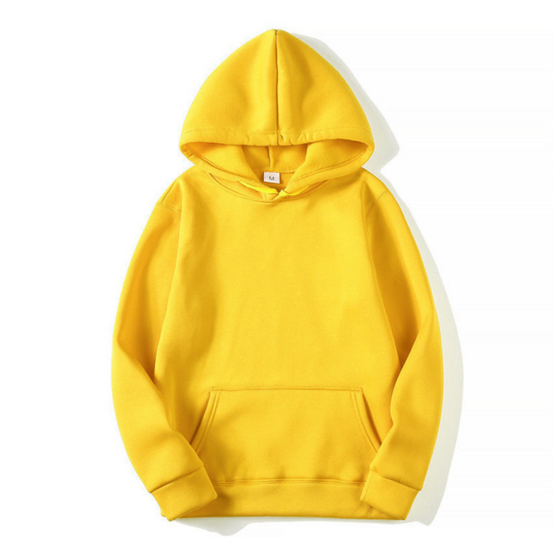 Men's Hoodie Sweatshirt - Comfort Fit - Yellow