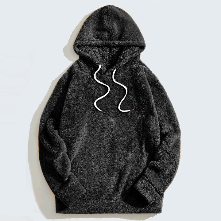Men's Hoodie with Drawstring – Casual Comfort - Black