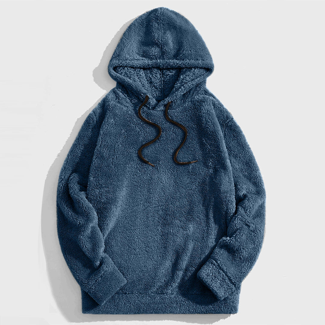 Men's Hoodie with Drawstring – Casual Comfort - Blue