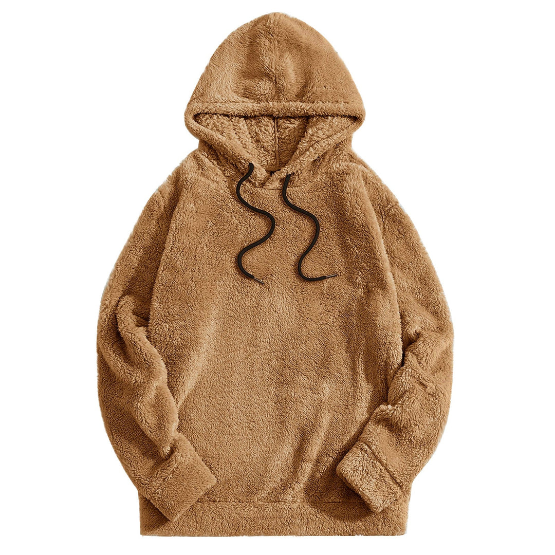 Men's Hoodie with Drawstring – Casual Comfort - Brown