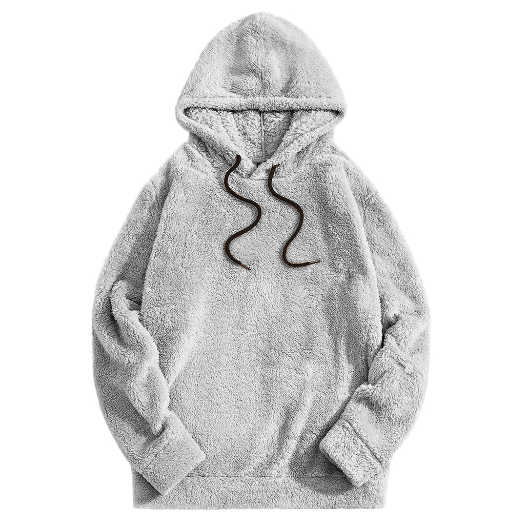 Men's Hoodie with Drawstring – Casual Comfort - Grey
