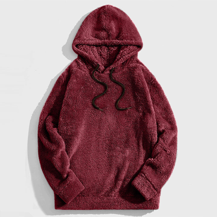 Men's Hoodie with Drawstring – Casual Comfort - Red