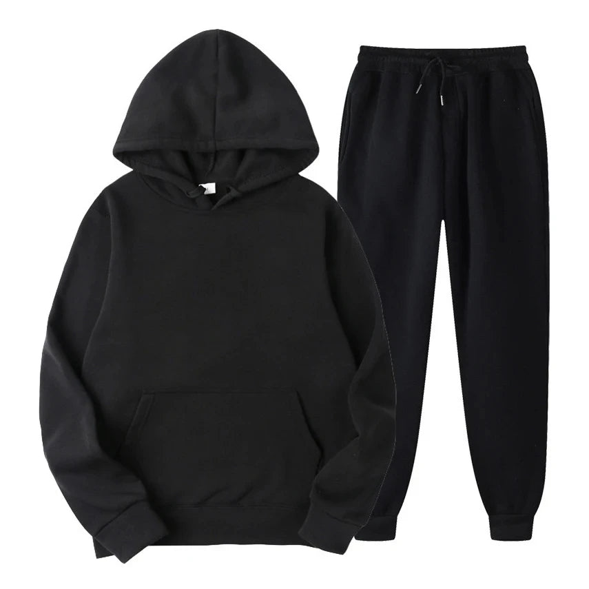 Men's Jogger Set - Relaxed Fit Comfort - Black