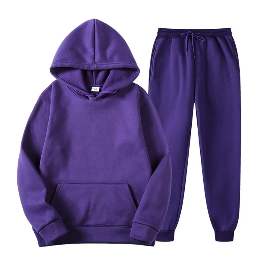 Men's Jogger Set - Relaxed Fit Comfort - Purple