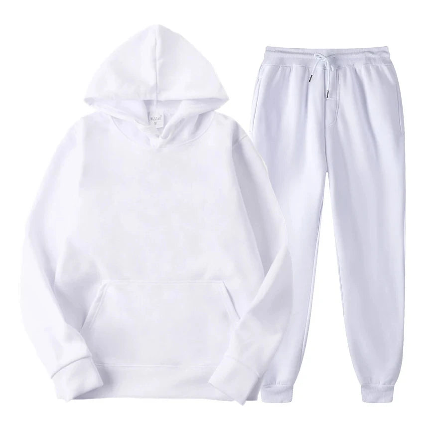Men's Jogger Set - Relaxed Fit Comfort - White