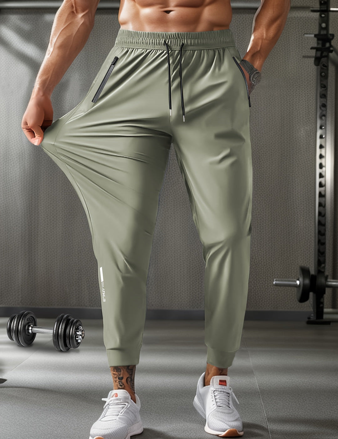 Men's Joggers - Breathable Stretch Fit with Pockets - Tan