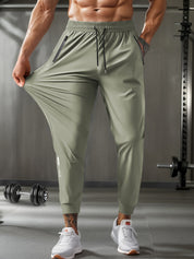 Men's Joggers - Breathable Stretch Fit with Pockets - Tan
