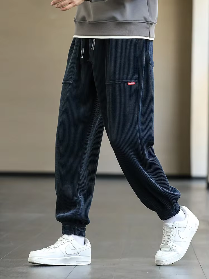 Men's Joggers Loose Fit Elastic Waist - Casual Streetwear - Blue