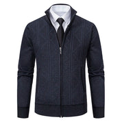 Men's Knit Cardigan Vest - Warm & Versatile - Black