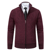 Men's Knit Cardigan Vest - Warm & Versatile - Red