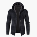 Men's Knit Hoodie Vest with Zip - Modern Woven Design