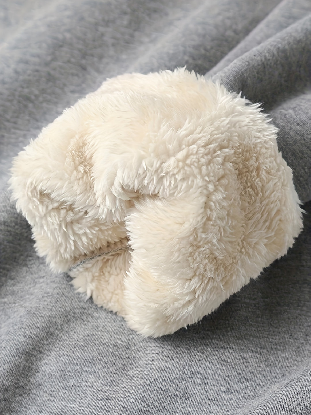 Men's Knit Hoodie with Faux Fur Lining - Warm Winter Casual