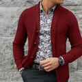 Men's Knit Vest with Button Closure - Slim Fit