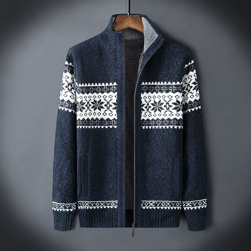 Men's Knit Zip Vest - Classic Warmth - Blue