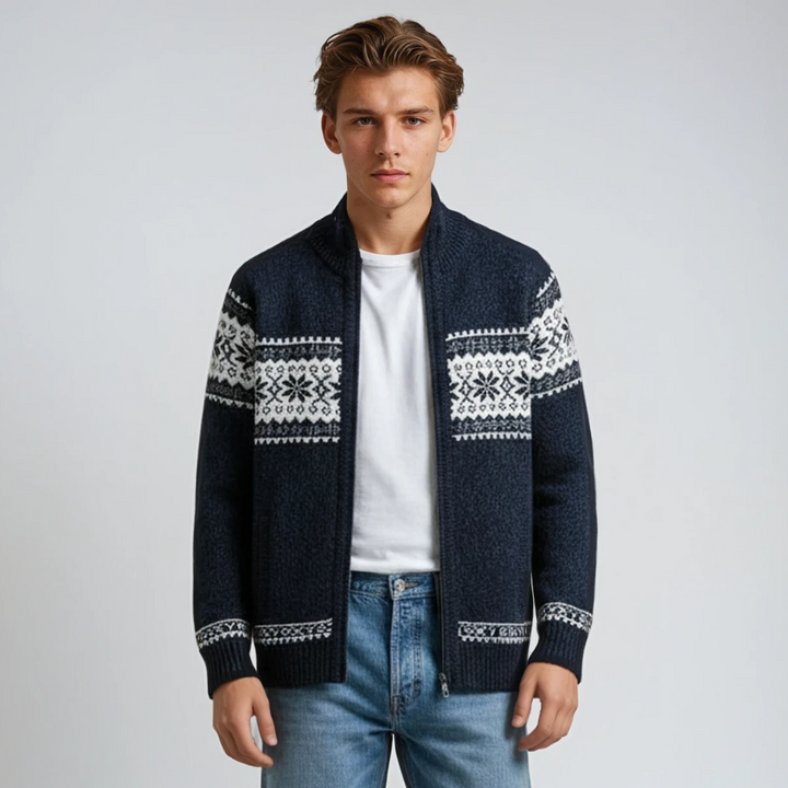 Men's Knit Zip Vest - Classic Warmth