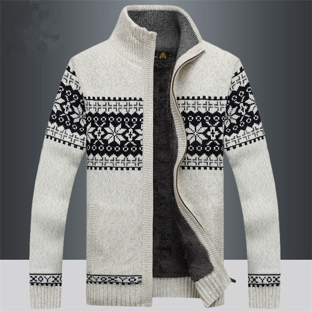 Men's Knit Zip Vest - Classic Warmth - White