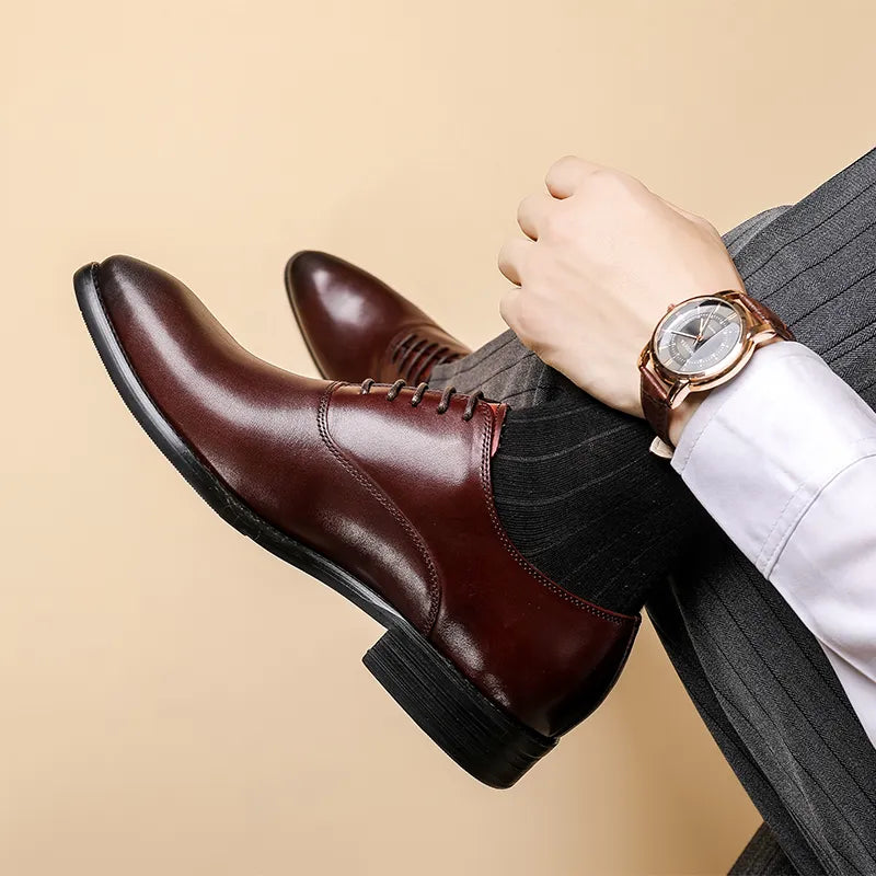 Men's Lace-Up Oxford Shoes - Classic Formal Style
