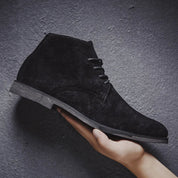 Men's Lace-Up Oxford Shoes - Classic Leather Dress Shoe - Black
