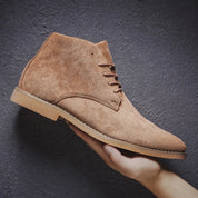 Men's Lace-Up Oxford Shoes - Classic Leather Dress Shoe - Brown