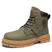 Men's Lace-Up Winter Boots - Waterproof Lug Sole