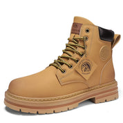 Men's Lace-Up Winter Boots - Waterproof Lug Sole