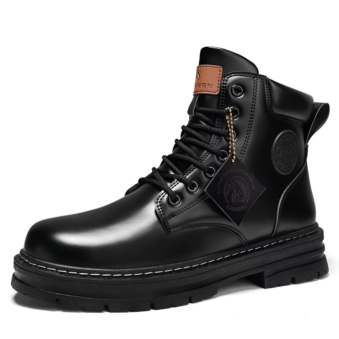 Men's Lace-Up Winter Boots - Waterproof Lug Sole