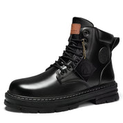 Men's Lace-Up Winter Boots - Waterproof Lug Sole